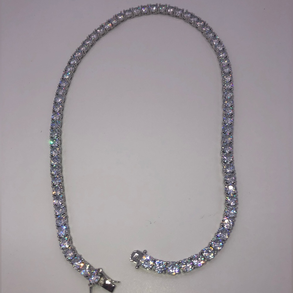 Platinum 75ct Tennis Necklace - Picture 9 of 17